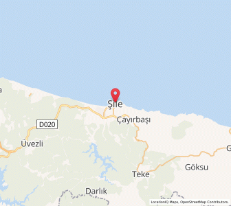 Map of Şile, Istanbul