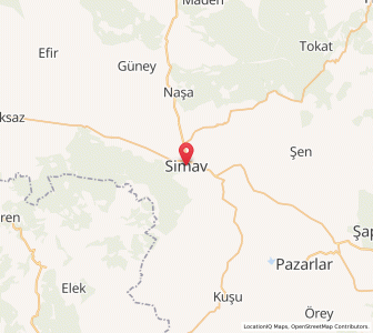 Map of Simav, Kütahya