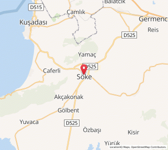 Map of Söke, Aydın