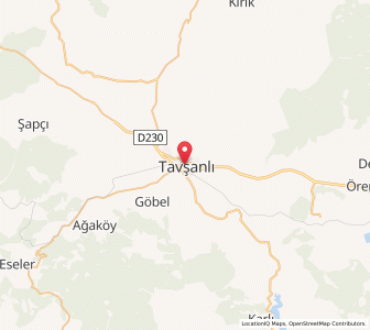Map of Tavşanlı, Kütahya