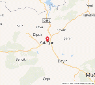 Map of Yatağan, Muğla