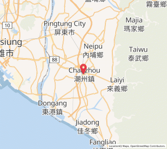 Map of Chaozhou, Pingtung County