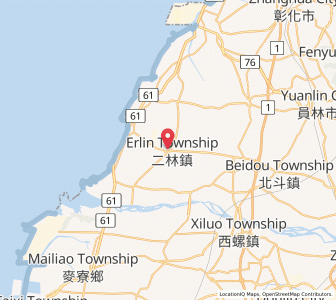 Map of Erlin, Changhua County