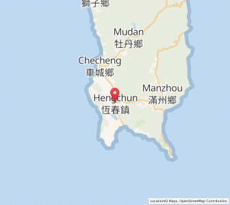 Map of Hengchun, Taiwan