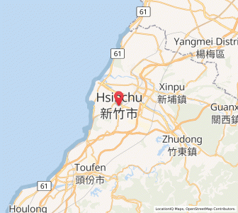 Map of Hsinchu, Taiwan