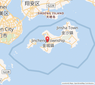 Map of Jincheng, Fukien