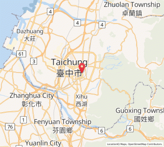 Map of Taichung, Taiwan