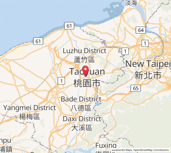 Map of Taoyuan City, Taiwan