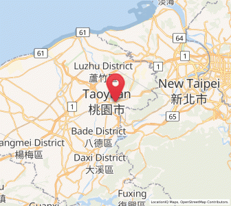 Map of Taoyuan, Taiwan