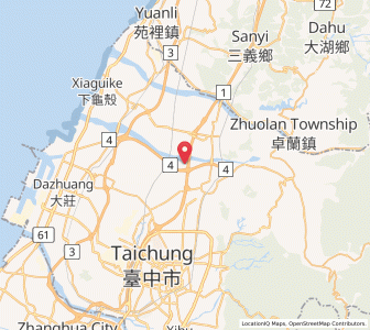 Map of Xizhou, Taichung City