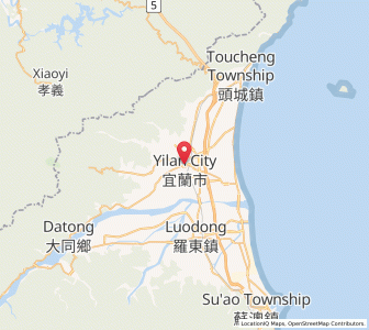 Map of Yilan, Taiwan