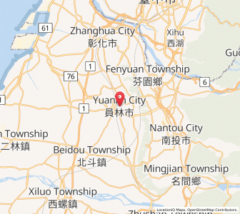 Map of Yuanlin, Taiwan