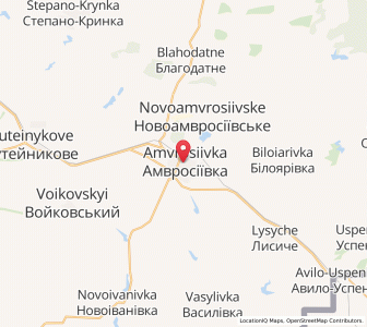 Map of Amvrosiivka, Donetsk