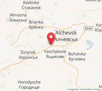 Map of Artemivsk, Luhansk