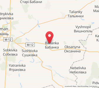 Map of Babanka, Cherkasy