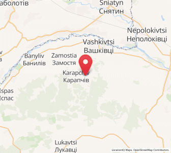 Map of Babyne, Chernivtsi