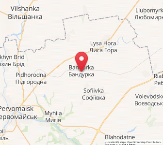 Map of Bandurka, Mykolaiv