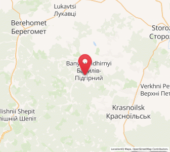 Map of Banyliv-Pidhirnyi, Chernivtsi