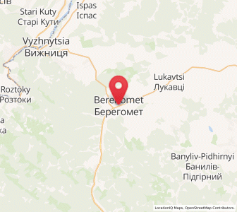 Map of Berehomet, Chernivtsi