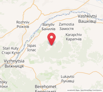 Map of Berezhnytsya, Chernivtsi