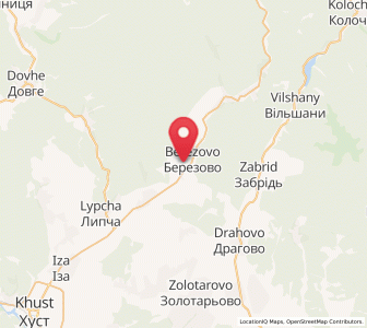 Map of Berezovo, Transcarpathia