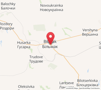 Map of Bilmak, Zaporizhzhia