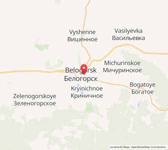 Map of Bilohirsk, Crimea