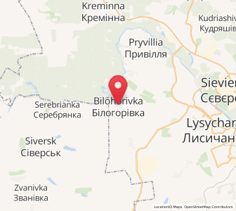 Map of Bilohorivka, Luhansk
