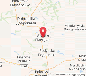 Map of Bilytske, Donetsk