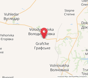 Map of Blahodatne, Donetsk