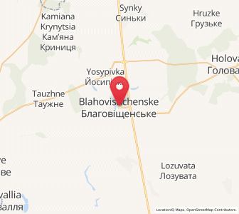 Map of Blahovishchenske, Kirovohrad
