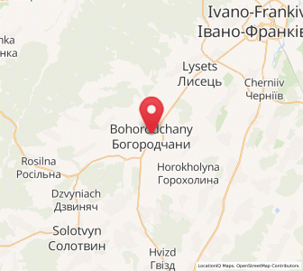 Map of Bohorodchany, Ivano-Frankivsk