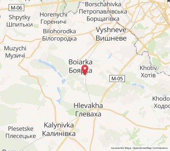 Map of Boiarka, Kiev