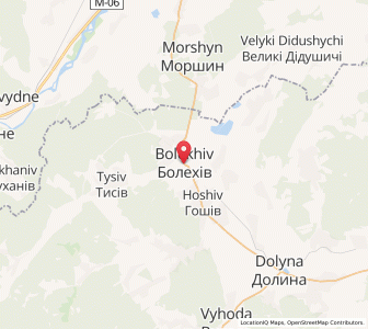 Map of Bolekhiv, Ivano-Frankivsk