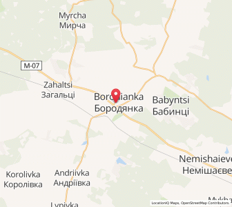 Map of Borodianka, Kiev