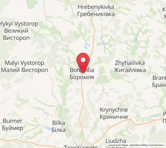 Map of Boromlia, Sumy