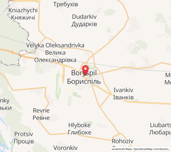 Map of Boryspil, Kiev