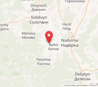 Map of Bytkiv, Ivano-Frankivsk