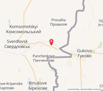 Map of Chervonopartyzansk, Luhansk