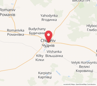 Map of Chudniv, Zhytomyr