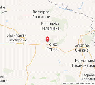 Map of Chystyakove, Donetsk