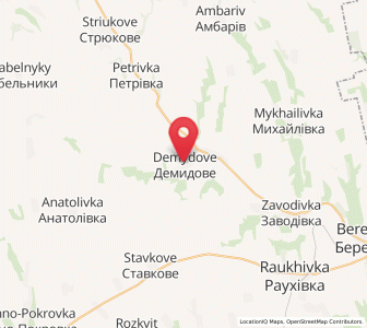 Map of Demydove, Odessa