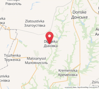 Map of Dianivka, Donetsk
