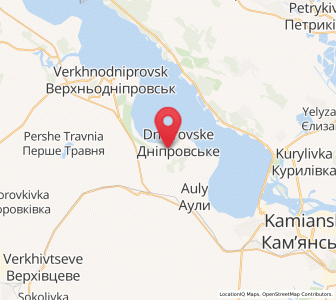 Map of Dniprovske, Dnipropetrovsk