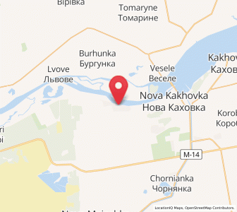 Map of Dnipryany, Kherson