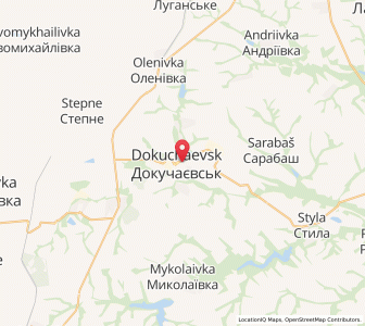 Map of Dokuchaievsk, Donetsk