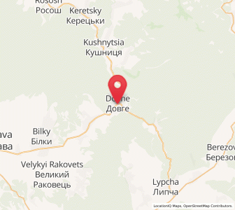 Map of Dovhe, Transcarpathia