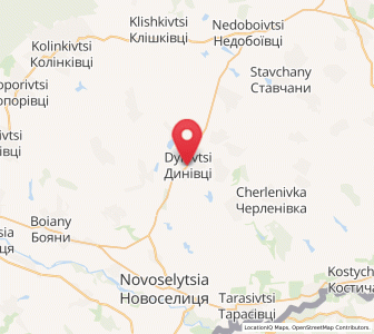 Map of Dynivtsy, Chernivtsi