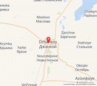 Map of Dzhankoi, Crimea