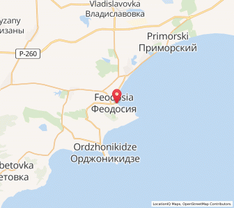 Map of Feodosiya, Crimea